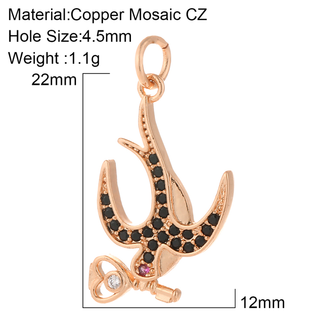 Crystal Animal Hummingbird Charms Necklaces For Women Fashion Jewelry Gold Pendant Color Chain Bird Pendant Choker Supplies