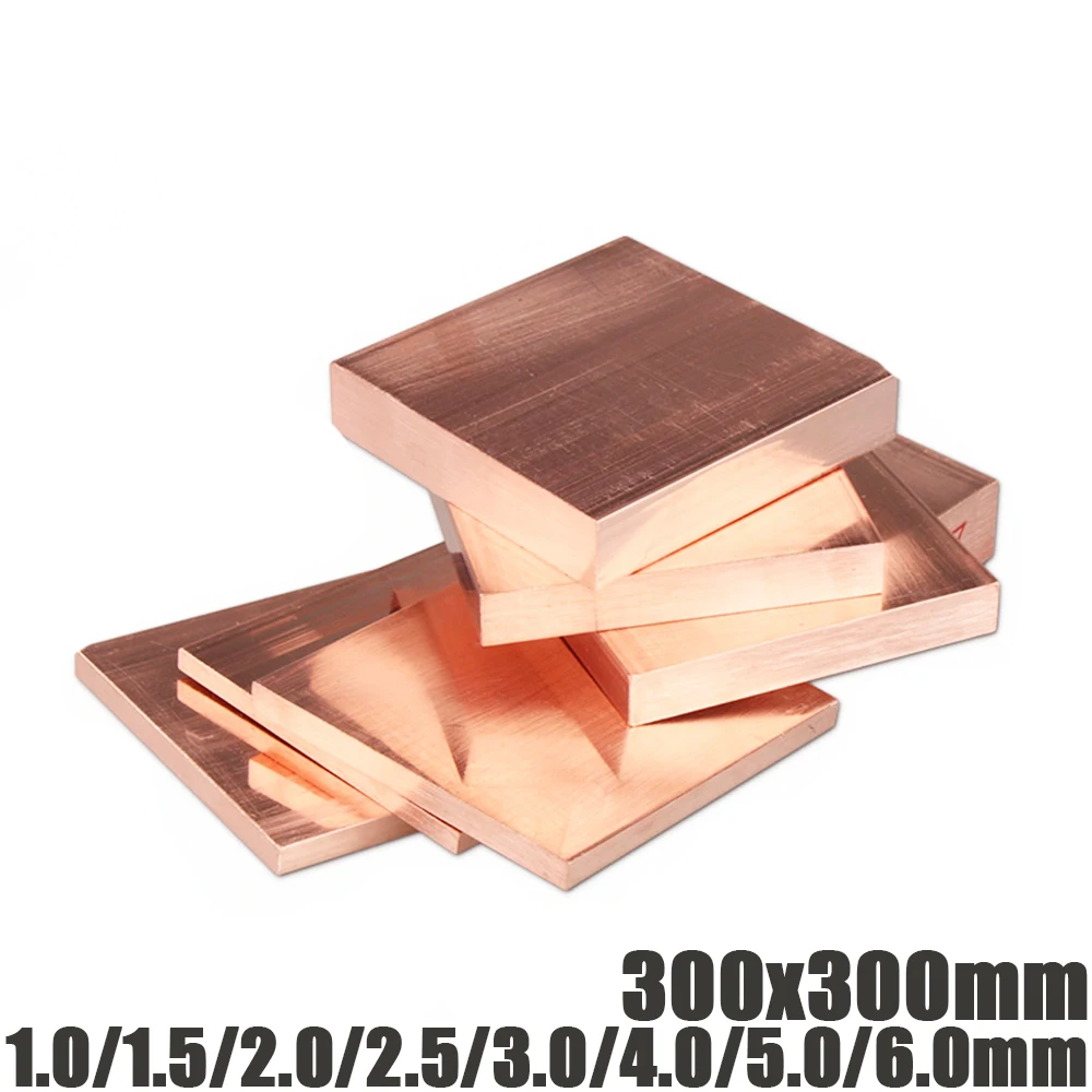 

300x300 мм T2 Медная квадратная пластина медный ряд толстый 1 мм-5 мм медная пластина ширина 300 мм красная медь «сделай сам» Сварка/Металлообработка