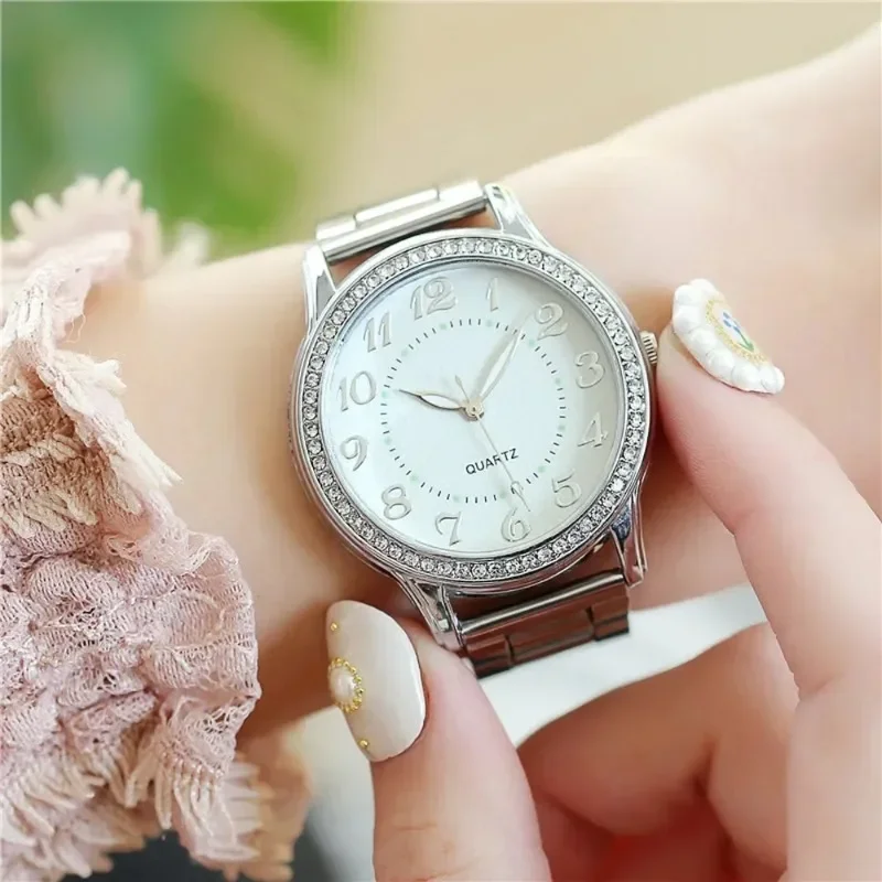 New Fashion Women Bracelet Quartz Watches Women Classic Business Simple Steel Band Watch Ladies Big Dial Quartz Clock Gifts