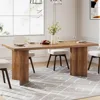 63-inch Dining Table for 4-6, Farmhouse Kitchen Table with Large Tabletop, Rectangular Dinner Eating Table for Dining Room 5