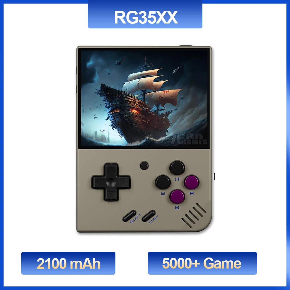 RG35XX64GGreyMiniPortableGameEmulatorConsoleWith5000Game