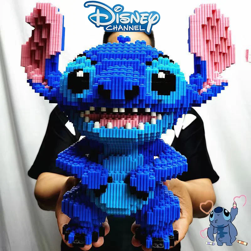 

Конструктор «Ститч» Disney, игрушка-пазл в сборе, настольные декоративные блоки, подарок на день рождения для детей