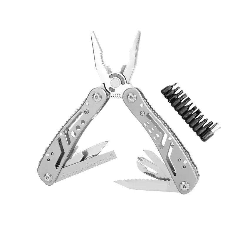 Alicates Multifunción 11 En 1 | Herramienta Plegable Con Destornillador, Sierra Y Lima | Perfecto Para Camping Y Reparaciones