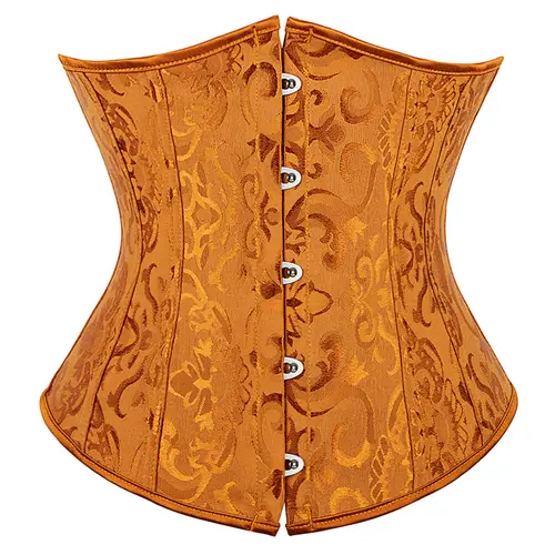Underbust Corset Plus Size Gothic Corset Cincher Medieval Corsets for Women Jacquard Vintage Waist Corset Top Black White Purple - Image 22