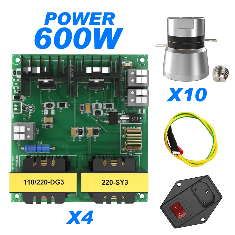 thumbnail image 1 of Kit de limpieza ultrasónica DIY Granbo, placa de accionamiento mecánico, juego de accesorios para transductores de 60 a 900 W y 40 KHz, 1 of 5