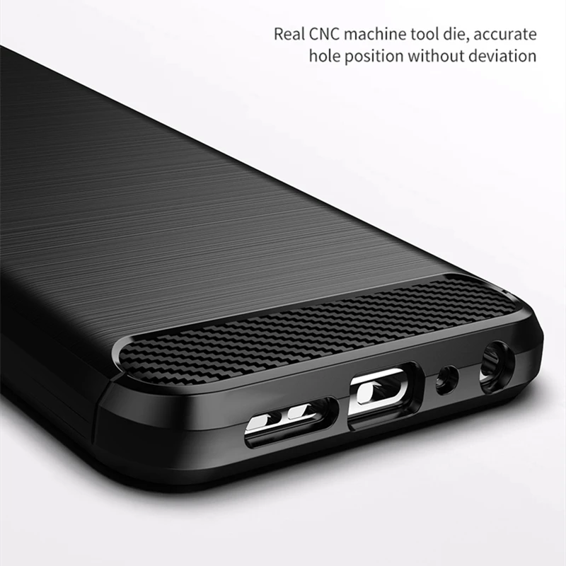 Premium Soft Silicone Armor Case - Slim Carbon Rubber TPU Cover
