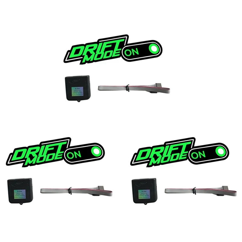 

3X Режим дрейфа на светящейся панели, светоизлучающие окна, гоночная Автомобильная наклейка на лобовое стекло, декоративные технические аксессуары