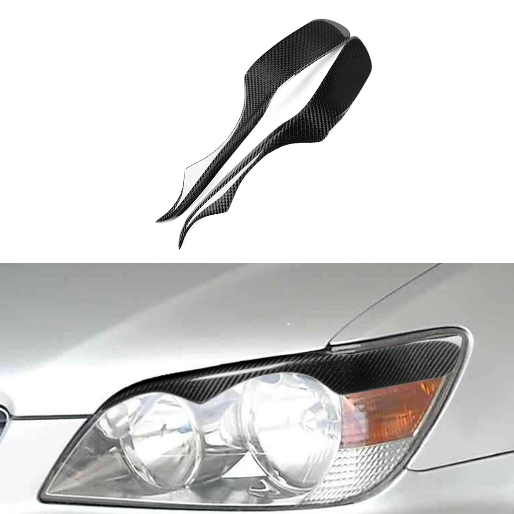 

1pair Real Carbon Fiber Car Headlights Eyebrow Eyelids Trim Cover For Lexus IS300 IS200 RS200 ALTezza 1998-2005 Car Accessories