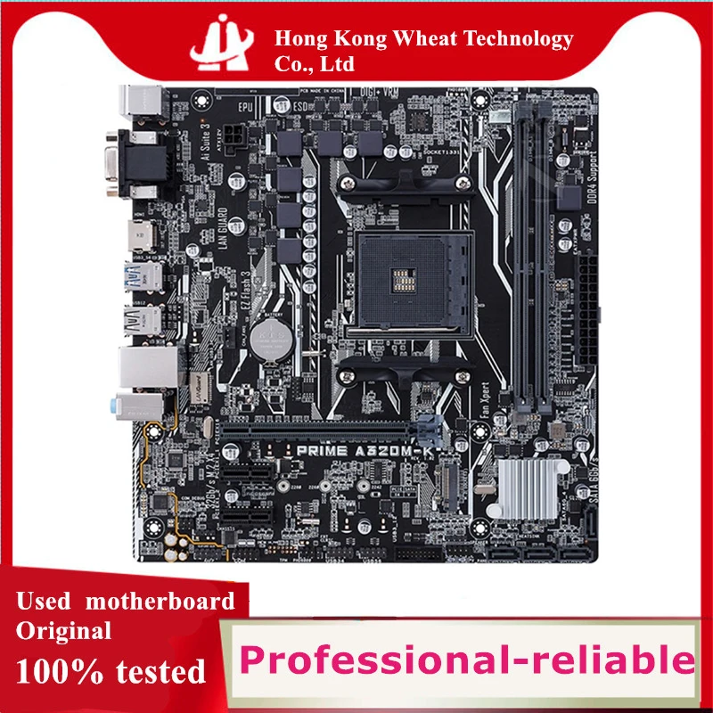 

AMD A320 PRIME A320M-K motherboard Used original Socket AM4 DDR4 32GB USB3.0 SATA3 Desktop Mainboard