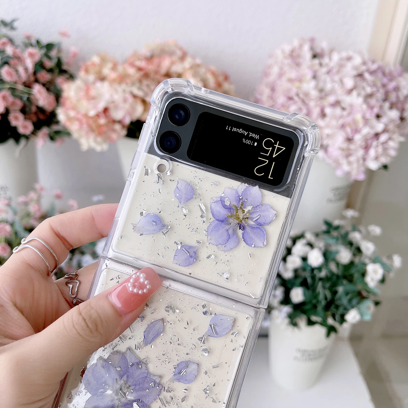 Butterfly Patterned Phone Case For Z Flip 4 & Galaxy Z Flip 3 - Stand Out  In Style! - Temu Bulgaria