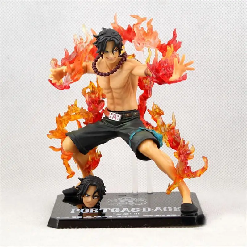 13cm One Piece Anime Figures Portgas D Ace Execution Figurine Pvc