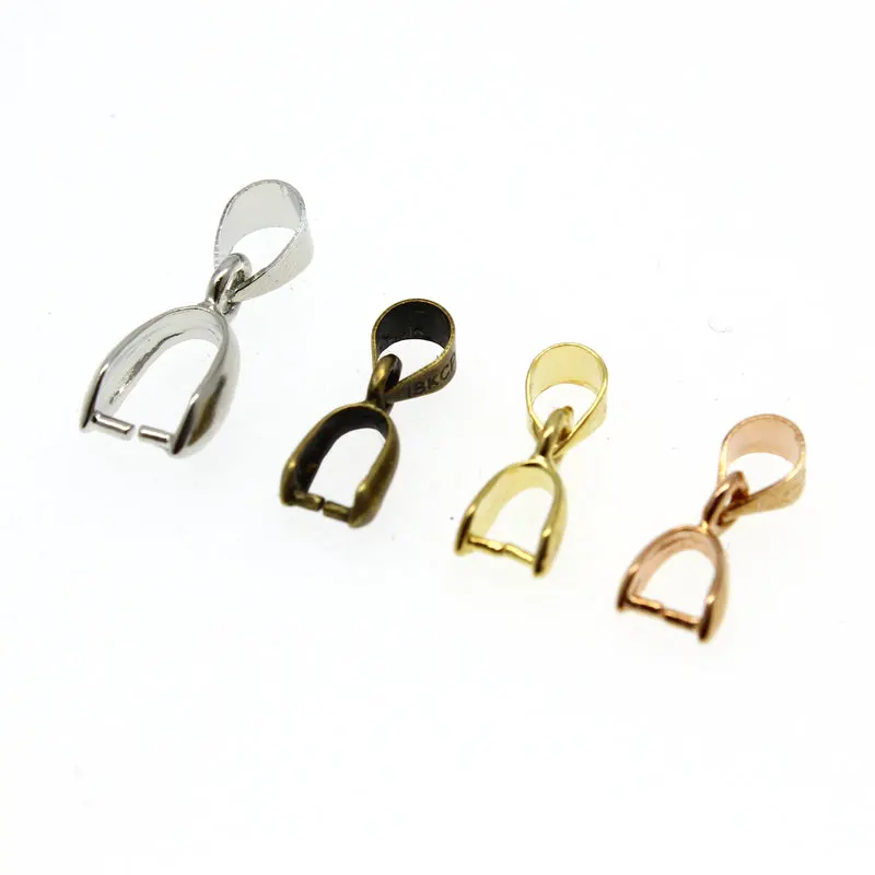 50pcs Jewelry Findings Pinch Bails Claw Pendant Bail Necklace Pendant