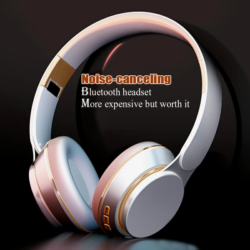 

HIFI Wireless Headphones 3D Stereo Bluetooth Headset Foldable Gaming Earphones with Mic TF Card Noise Reduction Earbuds