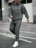 Autumn Winter Two Piece Set for men Drawstring Women's Tracksuit Hooded Suit Quality Comfortable Casual Pullover Fashion Suits 4