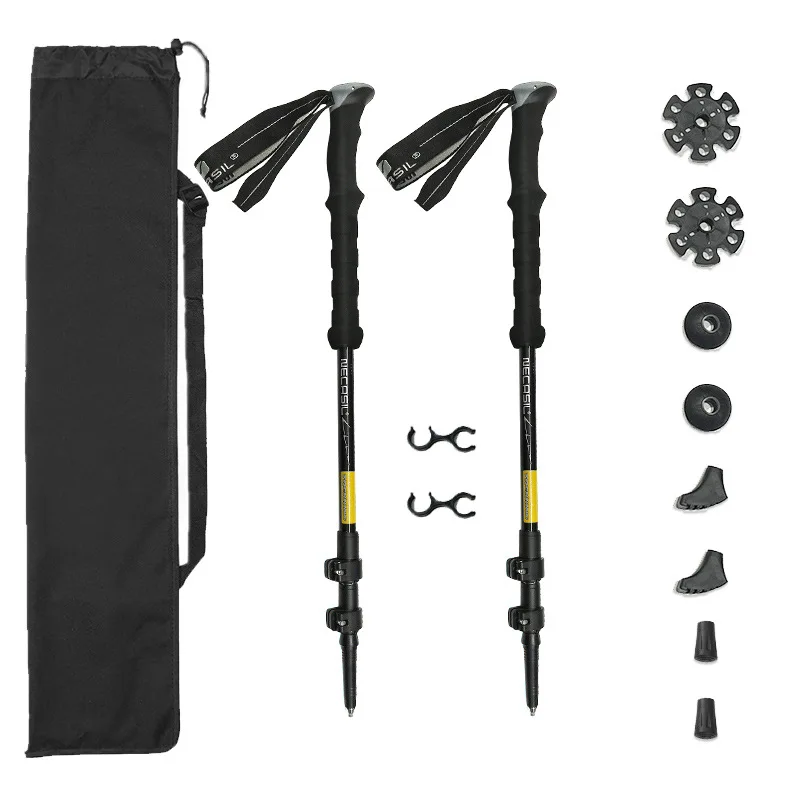 62135cmAluminumAlloyTrekkingPolesNordicWalkingPolesCarbon