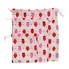 Cotton Linen Drawstring Bag Cute Cartoon Pattern Animal Plant Print Linen Fabric Pouch Storage Bag Sundry Organizer Gift Bags 5