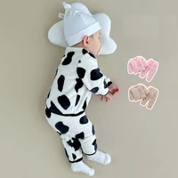 Autumn Winter Baby Clothes Set Cartoon Dinosaur Infant Sleepwear Coral Velvet Warm Baby Tops Pants Cute Newborn Home Wear 5