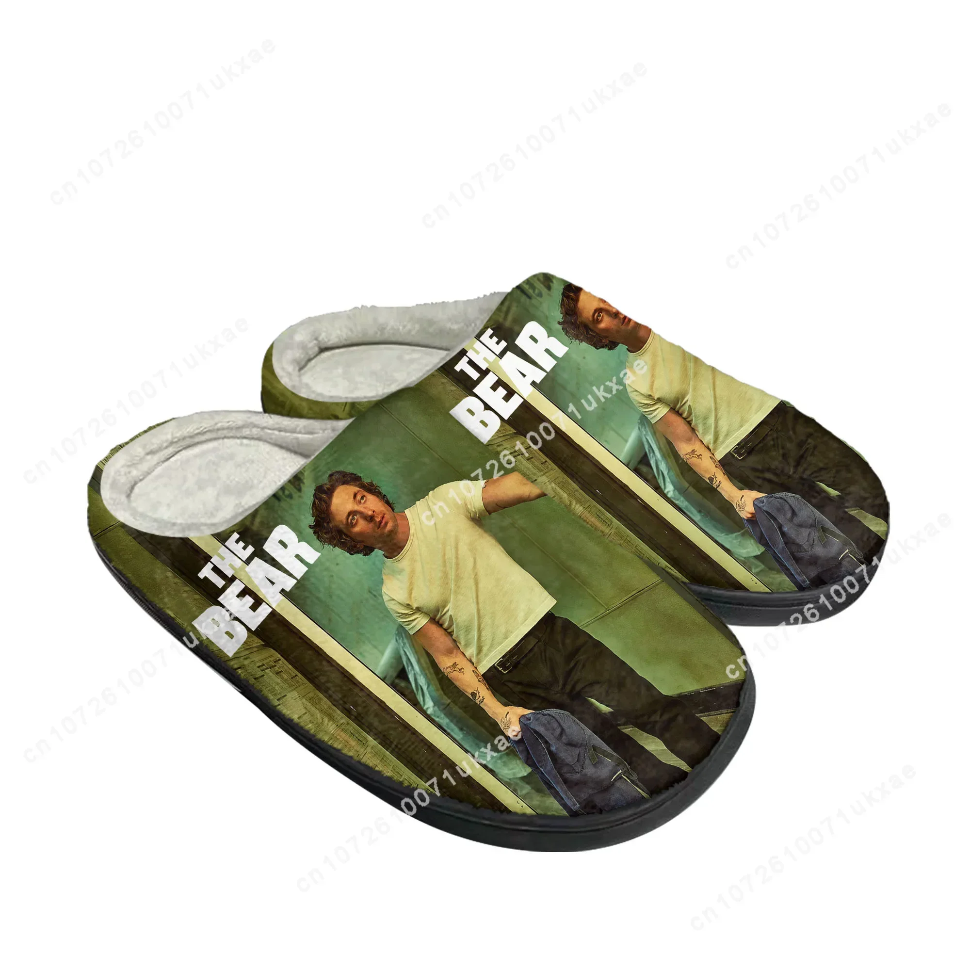 The Bear Home Cotton Slippers Mens Womens Jeremy Allen White Plush Bedroom Casual Keep Warm Shoes Thermal Slipper Custom Shoe