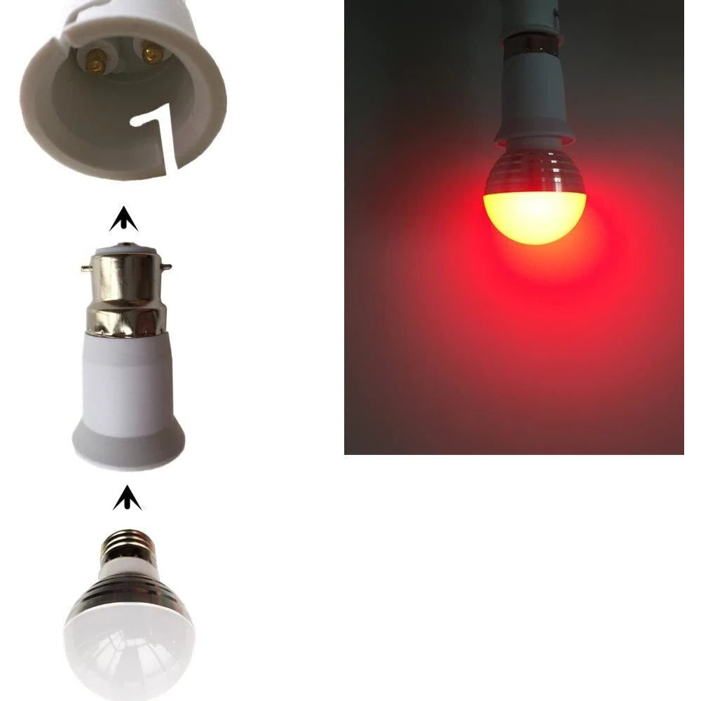 1/5/10Pcs B22 to E27 Light Socket Adapter Bayonet Lamp Base to Edison E27 Bulb Fireproof Holder Converter Change Lighting Parts