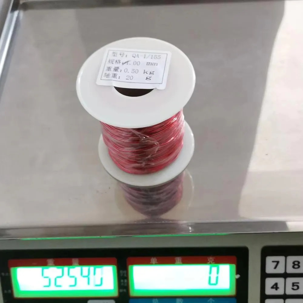 QA-1-155 2UEW emaillierter Draht 0,04 -1,5 mm Draht emaillierter Kupferdraht Magnetspulenwicklung Hochtemperaturbeständig 500 g/Rolle – Detail 4