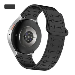 Magnetic Loop Silicone Watch Band 22mm - Versatile Wrist Strap Accessory - 1PCS 22MM (A - Black)