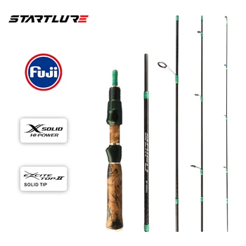 CEMREO 솔리드 팁 후지 O링 가이드, 휴대용 여행 멀티 피스 송어 로드, 경량 탄소 섬유 스피닝 캐스팅 낚싯대