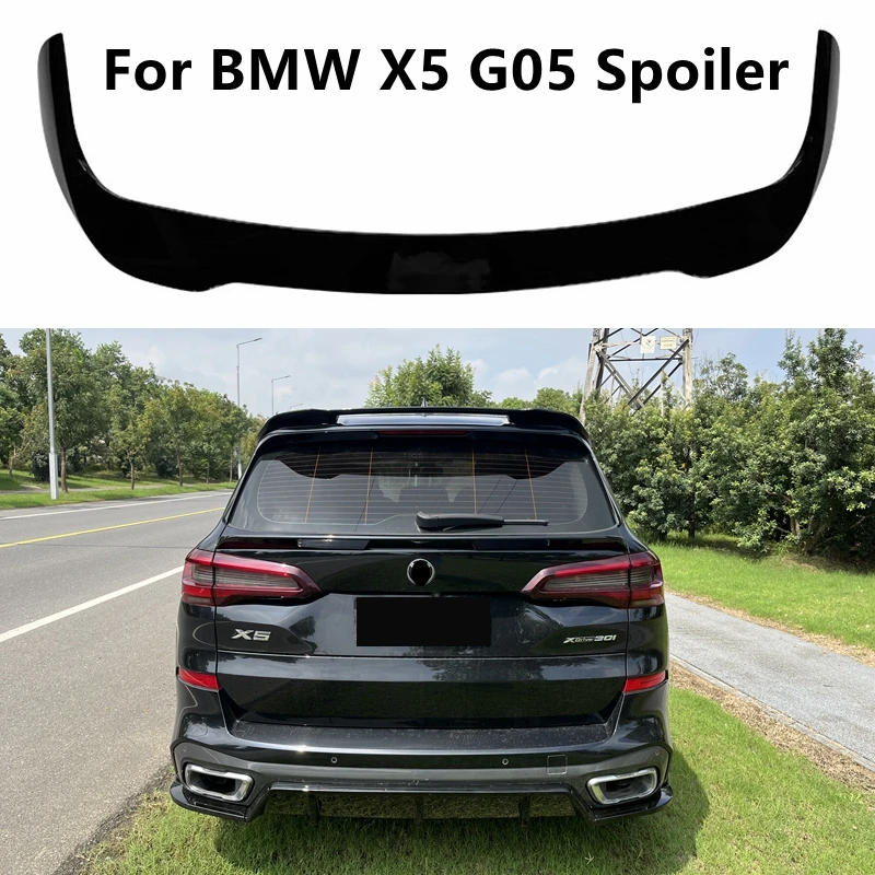 

For BMW X5 G05 Spoiler 2019 2020 2021 2022 High Quality ABS Glossy Black and Carbon Look Rear Roof Spoiler Car Accessories