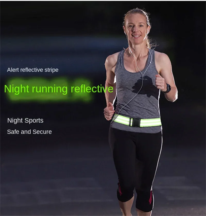 Светоотражающие ремни для бега с высокой видимостью для детей мужчин женщин Регулируемый эластичный светоотражающий ремень безопасности