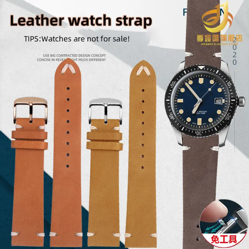 Per Oris Replica Rado Tradizione R32505313 Certina Tudor Series Cinturino In Pelle Bovina Retrò Da Uomo 18Mm 20Mm 22Mm