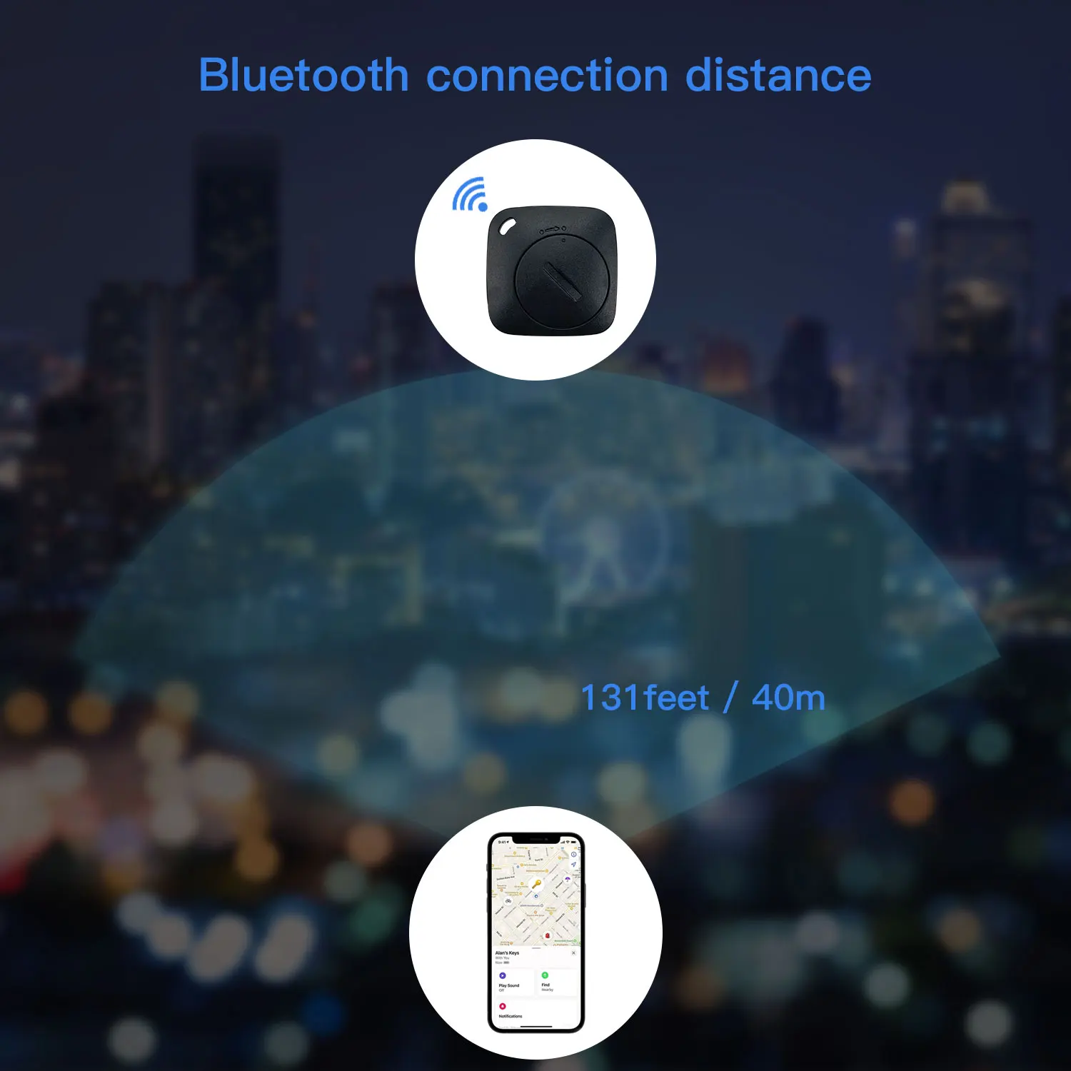 Smart Key & Item Tracker Compatible with Apple's Find My App (iOS Exclusive)