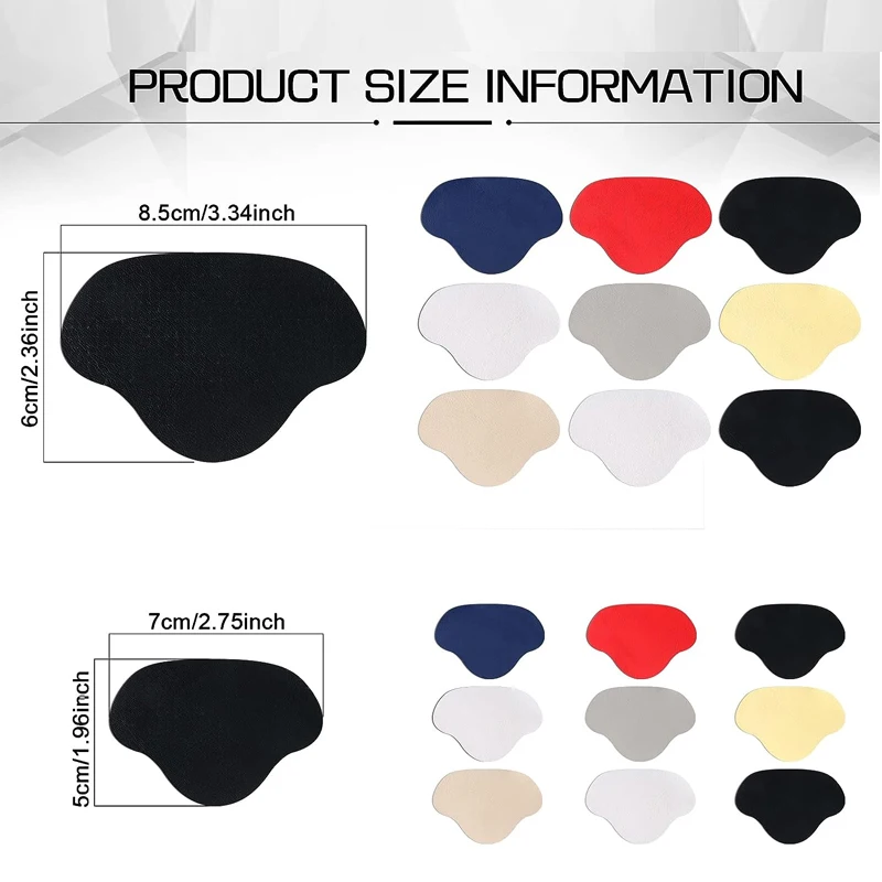 6개입 신발 굽 수리 패치 키트 자가 접착 신발 안쪽 구멍 패치 가죽 굽 패드 접착제 신발 수리 접착제