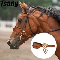 Horse Bit Bridle Hackamore Brown Leather English Western Nose Curb Chain Padded Leather Adjustable Horse Equipment 1