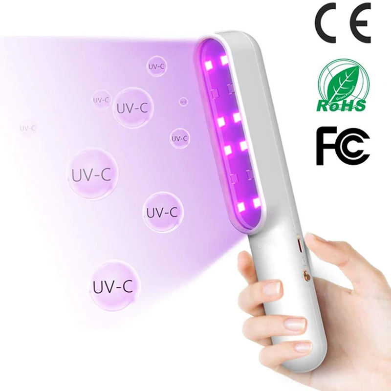 ZK20 UV Light Wand 7 W High Power Travel USB Rechargeable Portable Handheld UV Flashlight Wand Lamp Flashlight