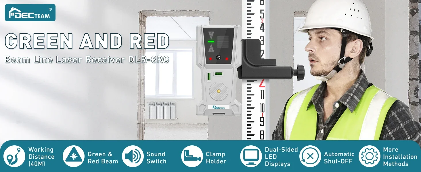 Laser Receiver Leveling Detector With Pulsing Line For  Laser Level Two-Sided LC