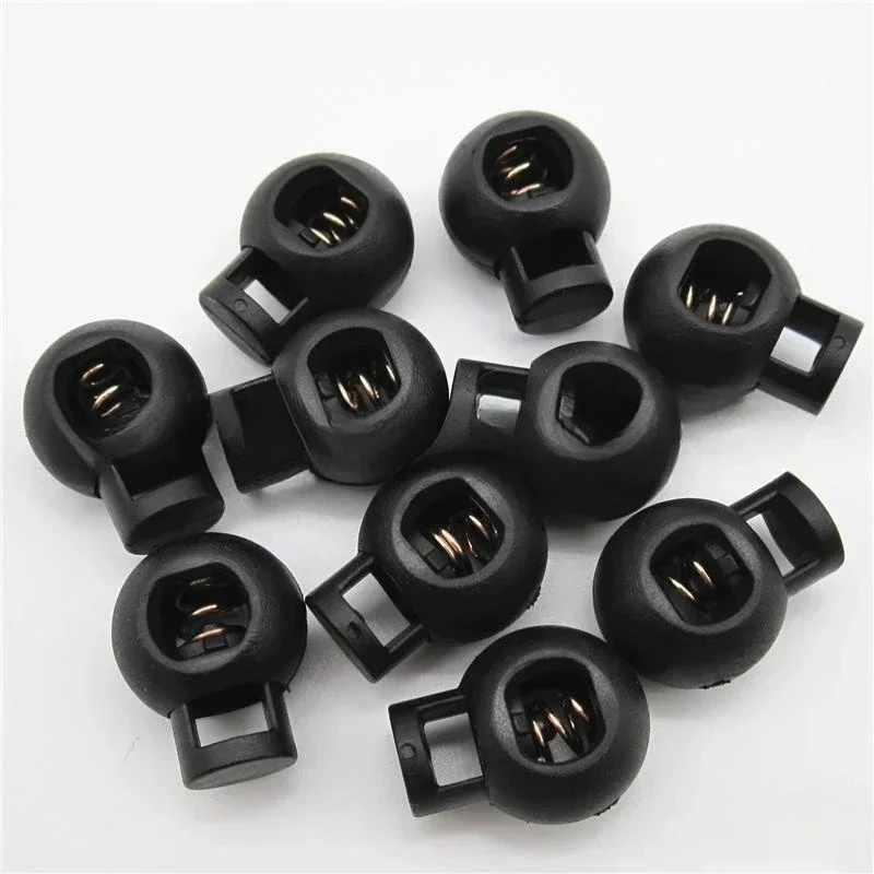 Shock Cord Rope Stopper Lock End Toggle Buckle and Metal Spring 12pcs