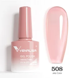 Venalisa VIP5 HEMA-Free Glitter Jelly Nude Pink Gel Polish Collection (508 jelly color)