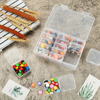 1 Set of 12/14/15 Grids Plastic Storage Box For Nail Art Jewelry Earring Diy Diamond Painting Accessories Storage 1