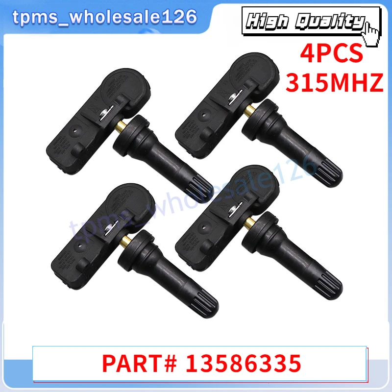315Mhz Tpms 4Pcs Sensore Di Pressione Dei Pneumatici 13586335 Per Buick Cadillac Chevrolet Cobalt Gmc Savana Saturn Outlook 25920615 22853741