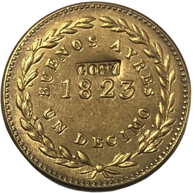 

1823 Buenos Aires 1 Decimo Real Copper Copy Coin