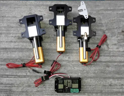 90 Degree Electric Rotating Retract Landing Gear 3PC Set 6.0~12kg Turbojet RC Airplane rc airplane landing gear