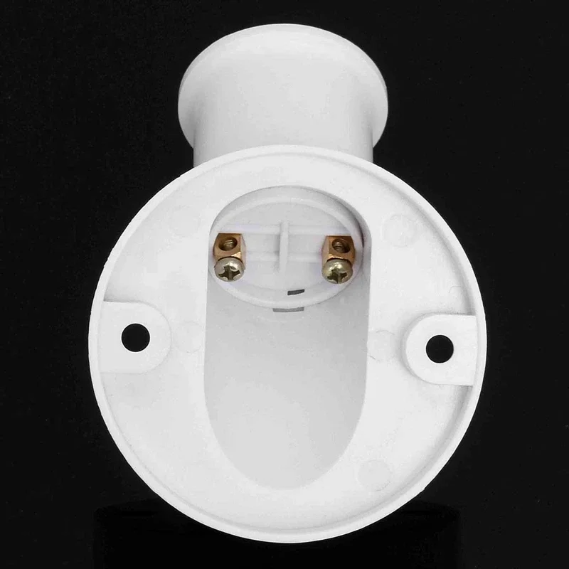 AC 250V 4A E27 Lamp Base Socket 45 Degree Angle Oblique Screw Plastic Light Bulb Base Wall Lamp Holders Adapter