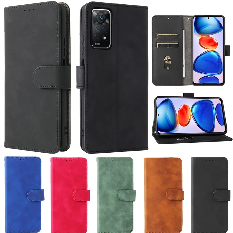 Для Xiaomi xiomi Redmi Note 11 Pro Note11S 11Pro S s note11pro 4G Φ Чехол кожаный Слот для карт защитный