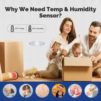 MOES Tuya Zigbee Smart Temperature Humidity Sensor Battery Powered Indoor Hygrometer APP Monitoring Works With Alexa Google Home - Image 5