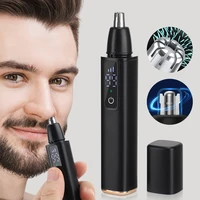 Electric Nose Hair Trimmer with Digital Display Hair Remover Nose Hair  Shaver Scissors Face Care Kit Tools with USB Charging 1