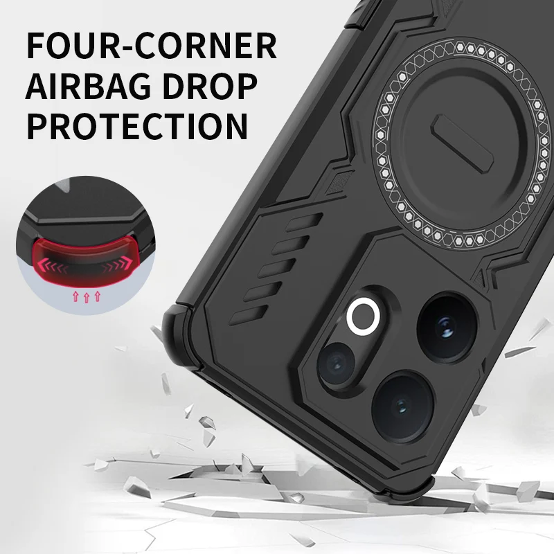 Military-Grade Shockproof Magnetic Cooling Case - Heat Dissipation & Anti-Drop Protection
