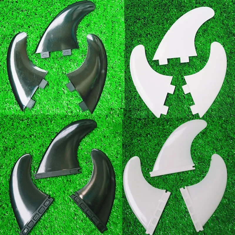 BiLong FCS Surfboard Fins High Quality Plastic Nylon+fiberglass Black White Quilhas Surf Fins M Size Thruster Surfing Fin surfboard fin