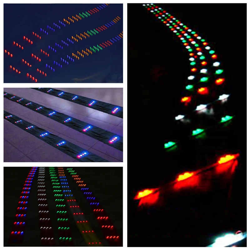 

free shipping large 15m led kite tail led windsock flying dragon vlieger toys for children flux battery launch butterfly kite