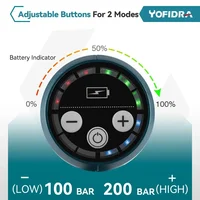 YOFIDRA 200Bar Brushless Electric High Pressure Water Gun Household Garden Cordless Rechargeable Tools For Makita 18V Battery 2