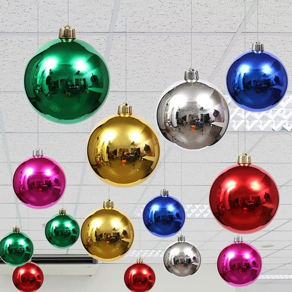 Decorations Plastic Pearlescent Ball 15CM Ball Shape Holiday Decorations Pearlescent Xmas Baubles Hotel