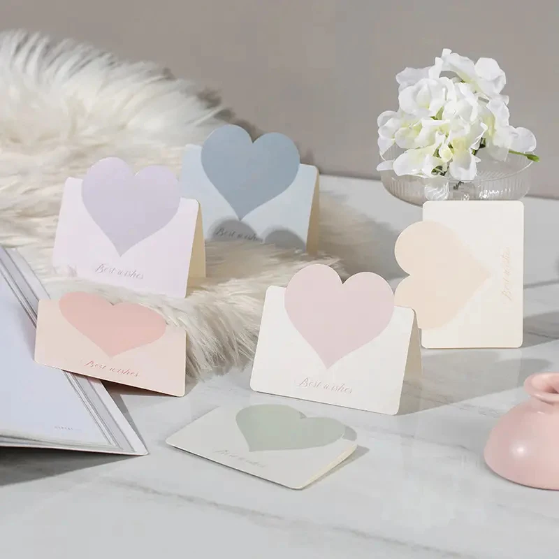 Valentine's Day Love Heart Greeting Card with Envelope 100pcs